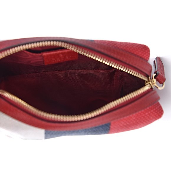 Gucci Sylvie Stripe Travel Pouch in Red, White and Blue NEW W DUSTBAG - Picture 4 of 7